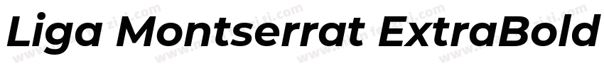 Liga Montserrat ExtraBold ExtraBold字体转换